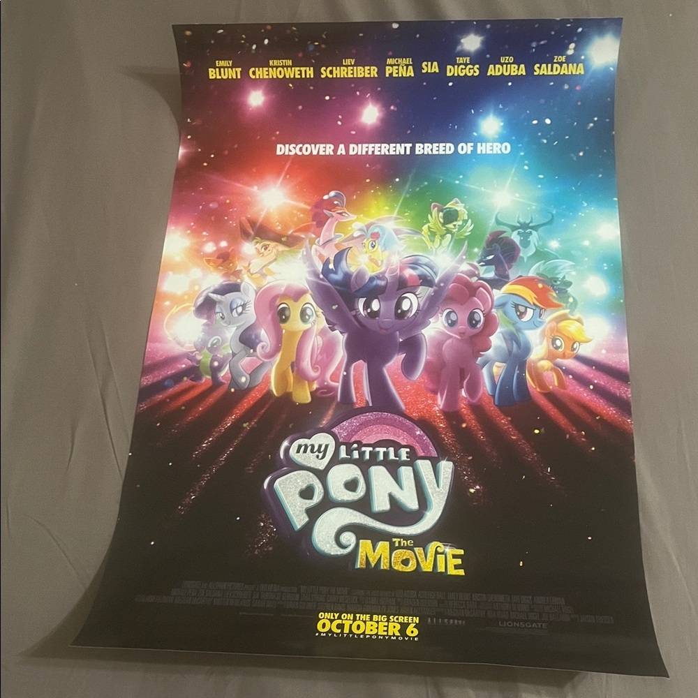 My Little Pony BOTH Movie Posters 2017 13.5x20 Hasbro Lions Gate Origin new - Picture 5 of 14